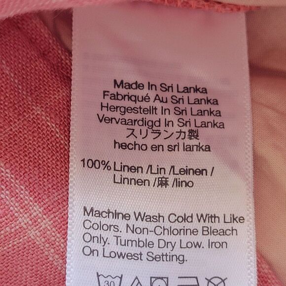 MADEWELL Cafe Pink The Harlow Check Short Size 8 Linen 6" Inseam Preppy Relaxed - Picture 8 of 9